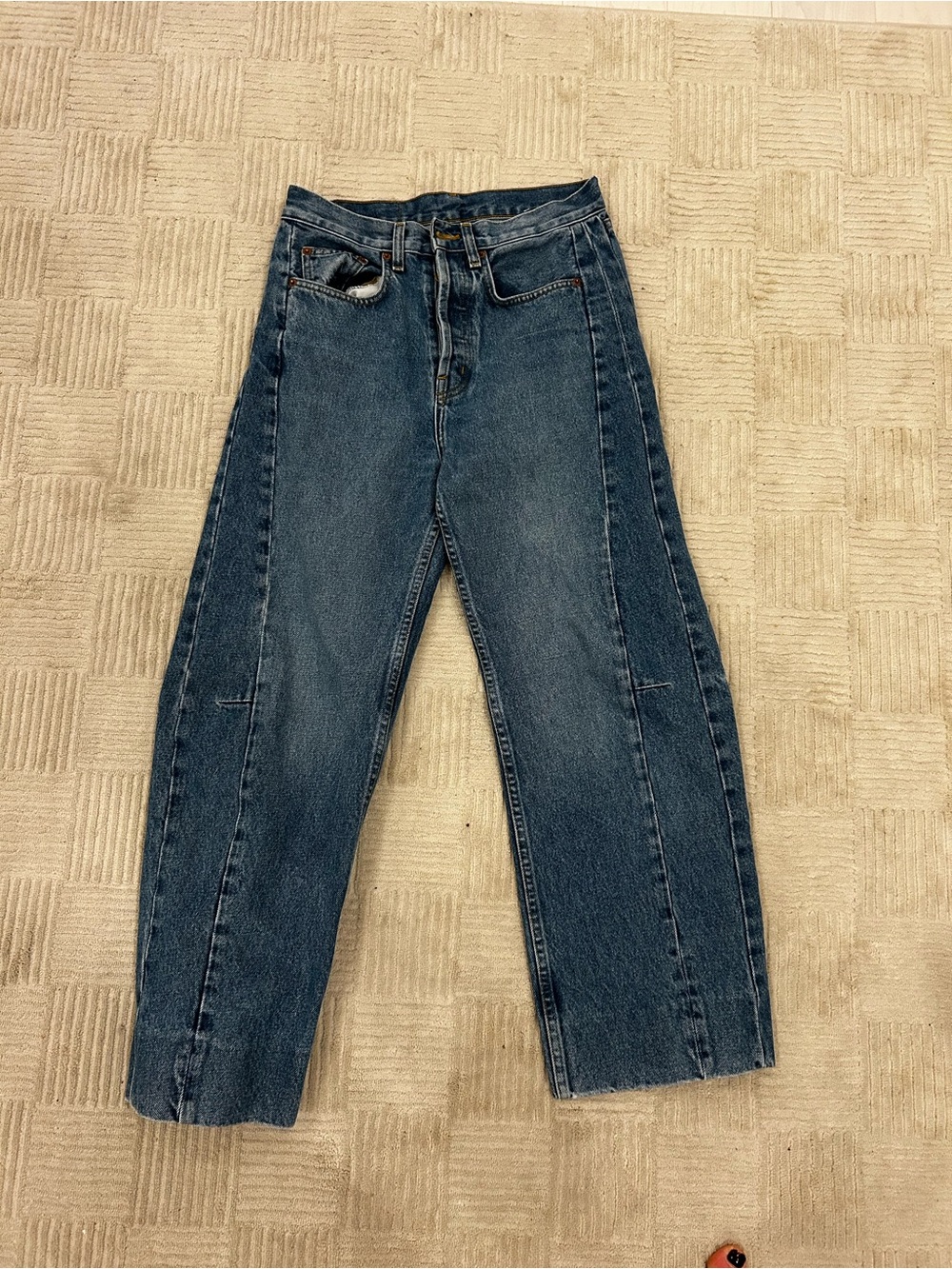 B SIDES Women's Dark Blue Straight-Leg Jeans